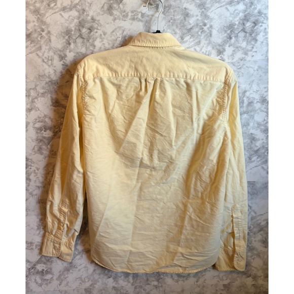 J Crew Oxford Button‎ Down Shirt Mens Medium Yellow Long Sleeve - Picture 2 of 6